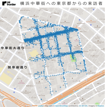 横浜中華街への東京都からの来訪者