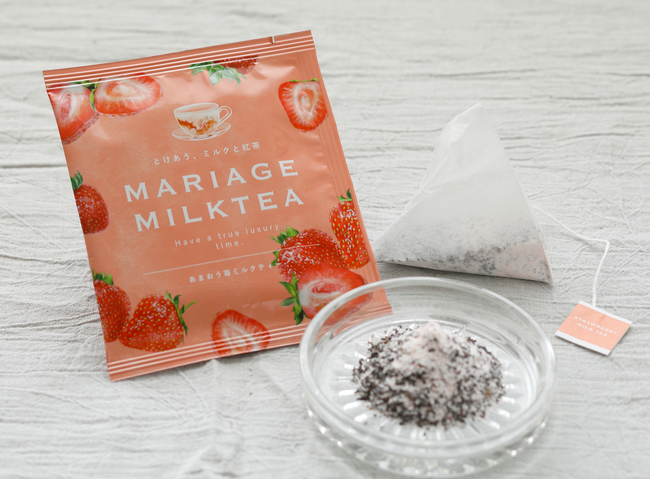 MARIAGE MILKTEA】＜数量限定＞ あまおう苺ミルクティー ー甘酸っぱく