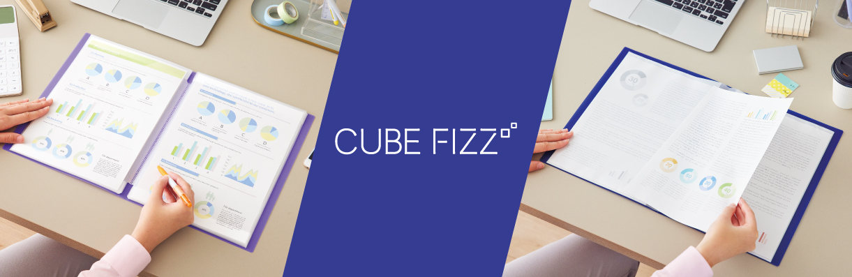 得価特価 リヒトラブ CUBE FIZZクリヤーブック(サイドベンツ) A4タテ