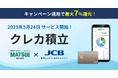 JCBとのクレカ積立サービスを5月24日(土)より提供開始 積立金額の最大7.0%を還元するキャンペーンを開催!
