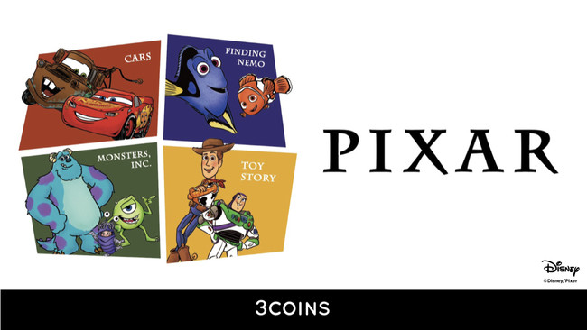 3coins ピクサーの人気キャラクターをデザインした限定アイテムを7月22日より発売 株式会社パルグループホールディングスのプレスリリース