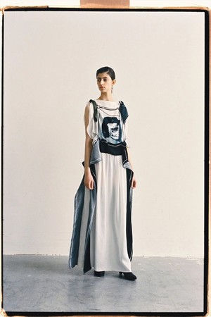 Silk rayon print dress GOKITA SP ¥97,900