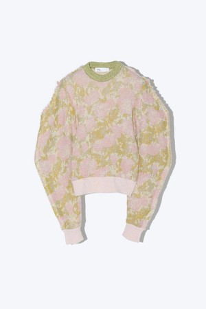 Wool jacquard knit pink GOKITA SP ¥49,500