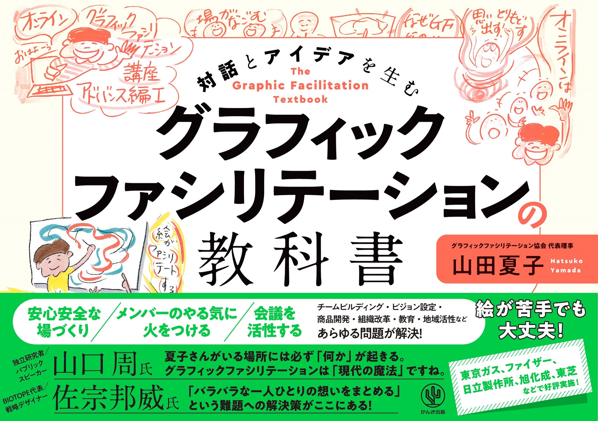 会議を 見える化 すれば 対話が生まれ アイデアもどんどん沸いてくる 絵が苦手な人でも話下手でもできる グラフィックファシリテーション とは かんき出版のプレスリリース