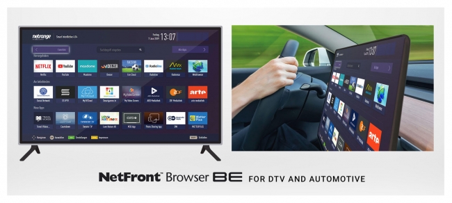 「NetFront Browser BE v2.8.0」：スマートテレビ／車載向けサービスを強化