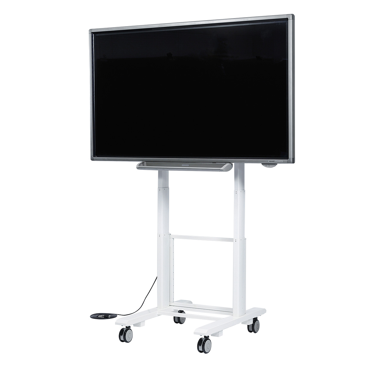 40～80型の液晶・プラズマディスプレイに対応、電動でテレビ画面の位置を上下移動できるスタンド。｜サンワサプライ株式会社のプレスリリース