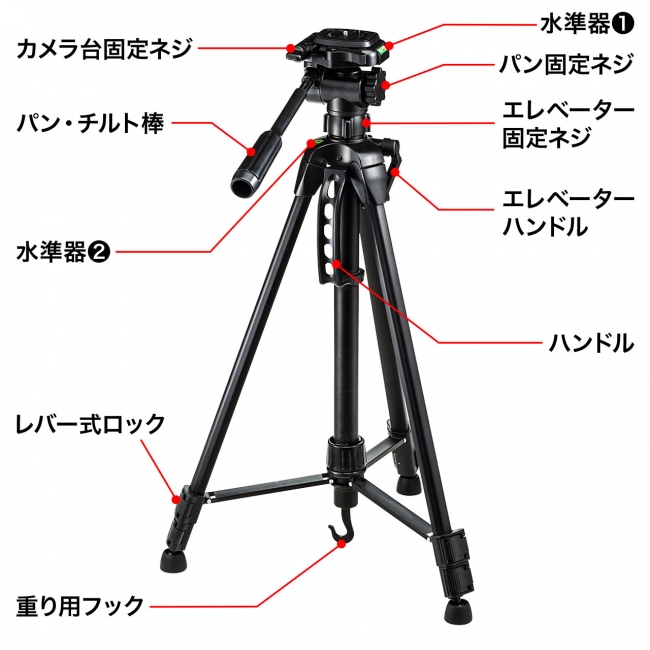 多機能で軽量なカメラ三脚2種類を発売。 | サンワサプライ株式会社の