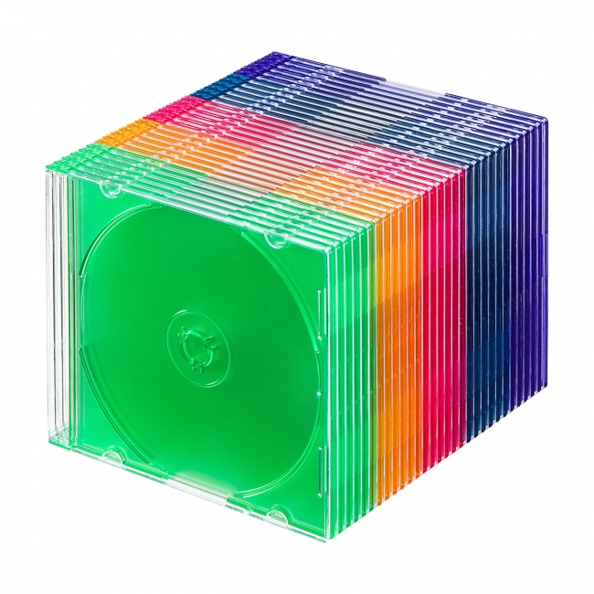 送料無料 CDケース DVDケース 収納ボックス フタ付き 同色 6個組 日本製 MJ-CDamp;DVD クリアブラック CBK