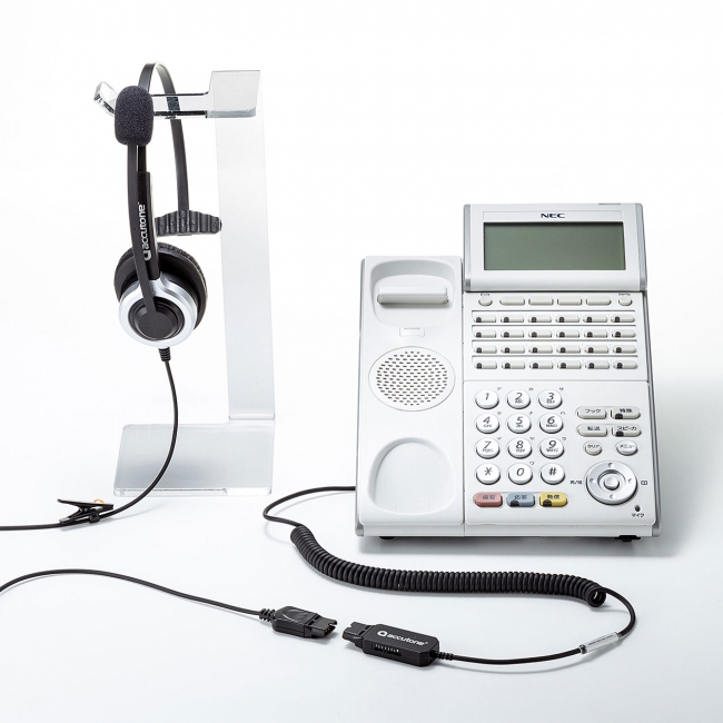 受話器用のRJ-9端子に接続できる電話機向けヘッドセットを発売。｜サンワサプライ株式会社のプレスリリース
