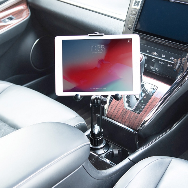 車のドリンクホルダーに設置可能なタブレット スマートフォンホルダーを6月5日発売 サンワサプライ株式会社のプレスリリース