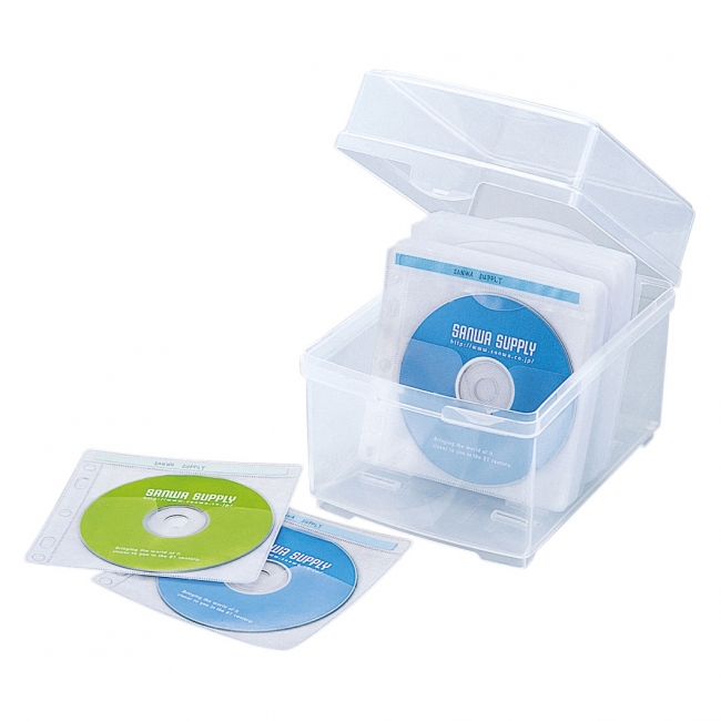 ブルーレイ・DVD・CDを大量に収納できる、不織布ケース付き収納