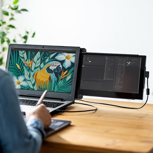 ASCII.jp：ノートパソコンにモニターをプラスできるモバイルモニターを