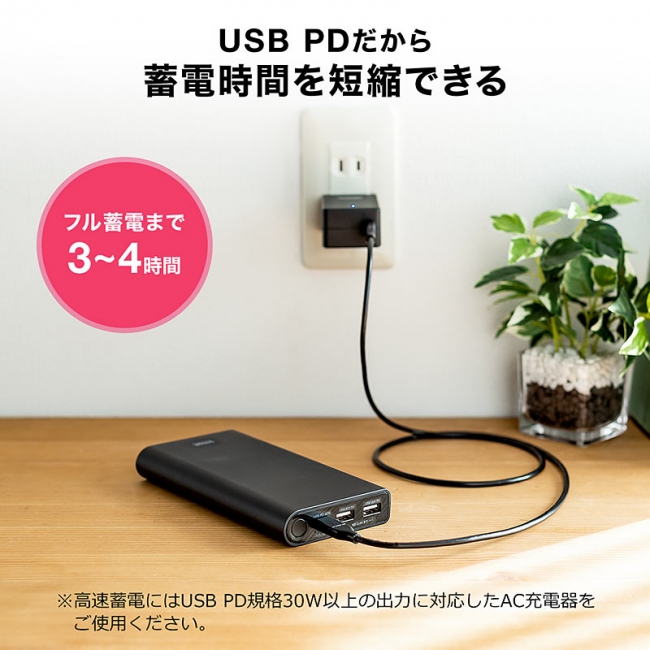 ノートpcも充電できるpd30w出力対応のモバイルバッテリーを12月23日発売 サンワサプライ株式会社のプレスリリース