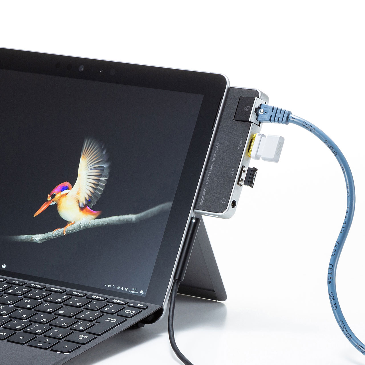 Surface Goにぴったりフィットする、有線LAN接続対応のUSB3.1/3.0ハブを発売。｜サンワサプライ株式会社のプレスリリース