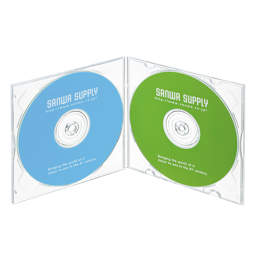薄型で割れにくいソフトタイプの2枚収納ブルーレイ・DVD・CDケースを発売。｜サンワサプライ株式会社のプレスリリース