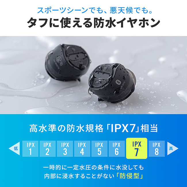 ｟ワイヤレスイヤホン｠Bluetooth5.2 IPX防水