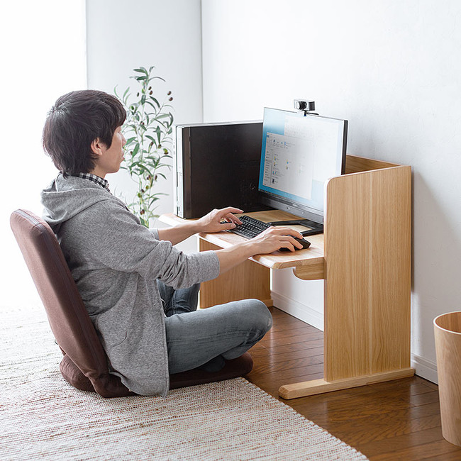 和室にも最適 天板の高さを調整できるパソコン用ローデスクを6月17日発売 サンワサプライ株式会社のプレスリリース