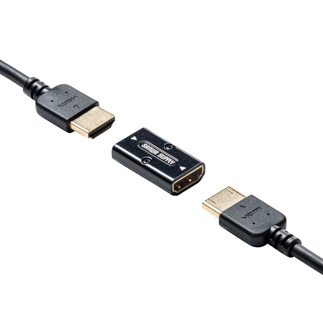 HDMIケーブルをすっきり配線できるL型アダプタ、変換アダプタ、中継 