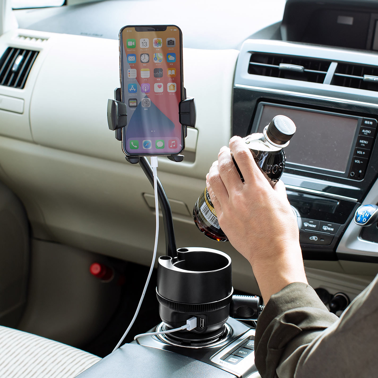 スマホホルダー 車載 スタンド スマホスタンド タブレットホルダー  iPhone スマートフォン  ホルダー マグネット式 360度回転