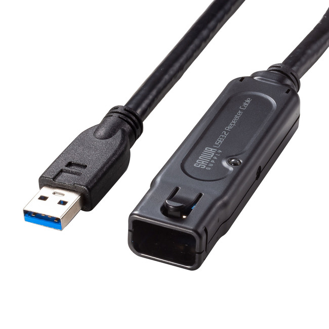 抜け止め防止ロック機構付き、USB3.2信号を延長できるアクティブ