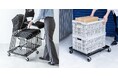 様々なサイズに調整可能！スタッキングチェアやコンテナ移動が楽々できるキャスター付き台車を8月1日発売