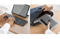 三つに折ればコンパクト！テンキー付きの折りたためるBluetoothキーボードを8月8日に発売