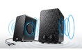 パッシブラジエーターを両側面に搭載し、重低音を楽しめるUSB電源スピーカーを発売
