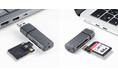 スライド式キャップのコンパクトなSD/microSDカードリーダーを1月28日に発売