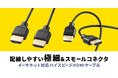 配線しやすい極細＆スモールコネクタのハイスピードHDMIケーブルを発売