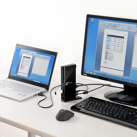 Usbケーブル1本でノートパソコンにモニタ 周辺機器をまとめ て接続できる Usb3 0ドッキングステーションを発売 サンワサプライ株式会社のプレスリリース