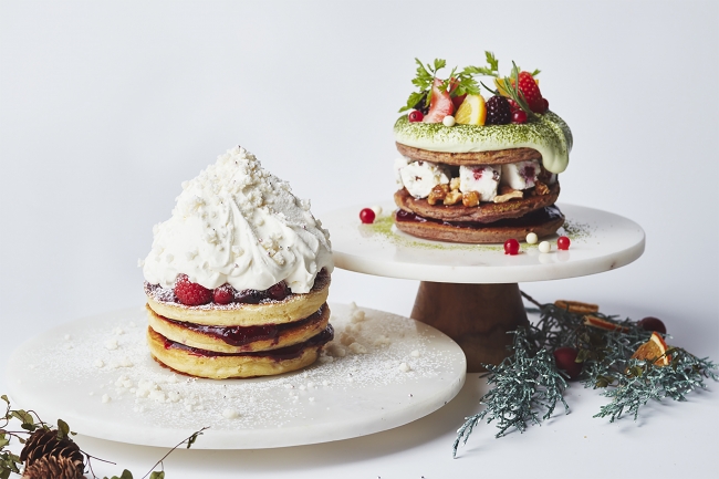 オールタイムパンケーキショップ J S Pancake Cafe あったか ひんやり ホッと暖まるクリスマスをイメージしたパンケーキ 2種を12月6日 金 より日間限定で発売 株式会社ベイクルーズのプレスリリース