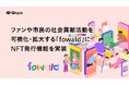 ファンや市民の社会貢献活動を可視化・拡大する「fowald」にNFT発行機能を実装