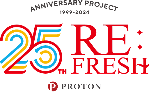 プロトングループ２５周年プロジェクトRE：FRESHロゴマーク