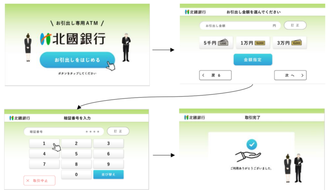 ATM取引画面イメージ