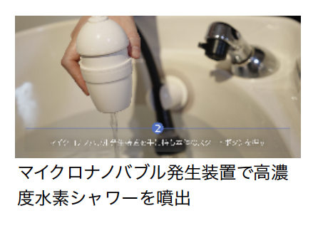高濃度水素マイクロナノバブルシャワー