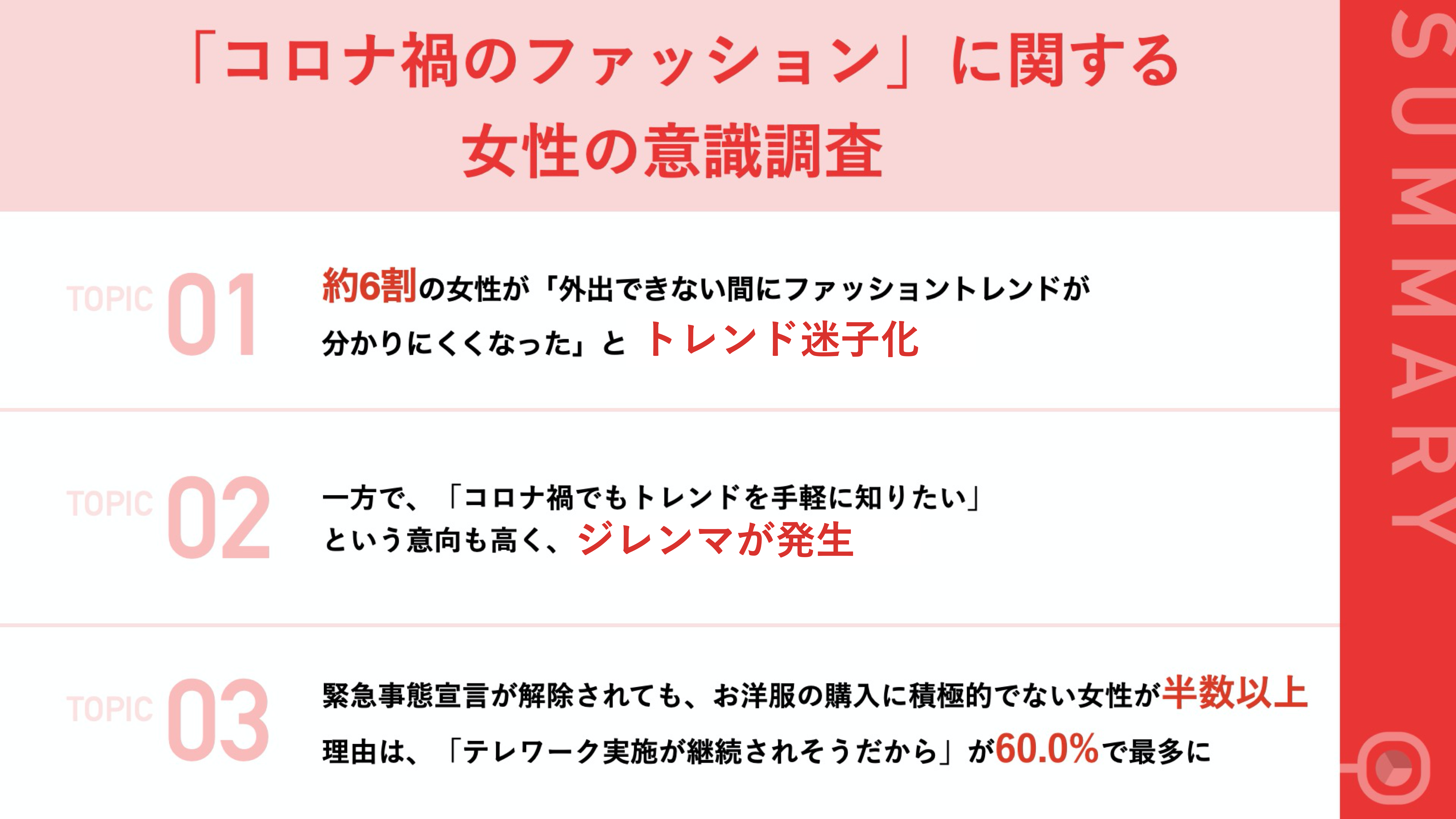 コロナ禍でファッションの消費動向にも変化 トレンド迷子 が急増 女性会社員の6割が 外出できない間にファッション トレンドが分かりにくくなった と回答 株式会社エアークローゼットのプレスリリース