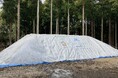 雪山360㎥を夏まで保存、7月時点で約80㎥を確認
