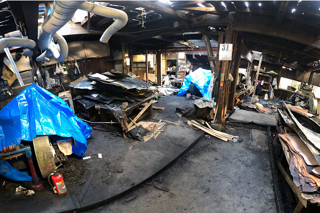 リフォーム業者の火の不始末工場