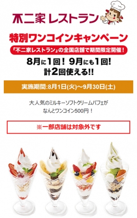 ぴあ Sランチ 不二家レストラン のミルキーソフトクリームパフェが500円になるクーポンを提供 ぴあ株式会社のプレスリリース