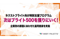 【ネクストブライト応援企画】次はブライト500を取りにいく。ネクストブライト企業向けギャップ診断・提案プログラムの提供開始