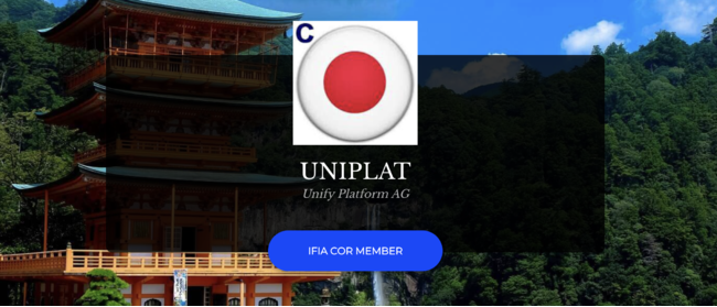 IFIAウェブサイト内のUnify Platform AGのページ