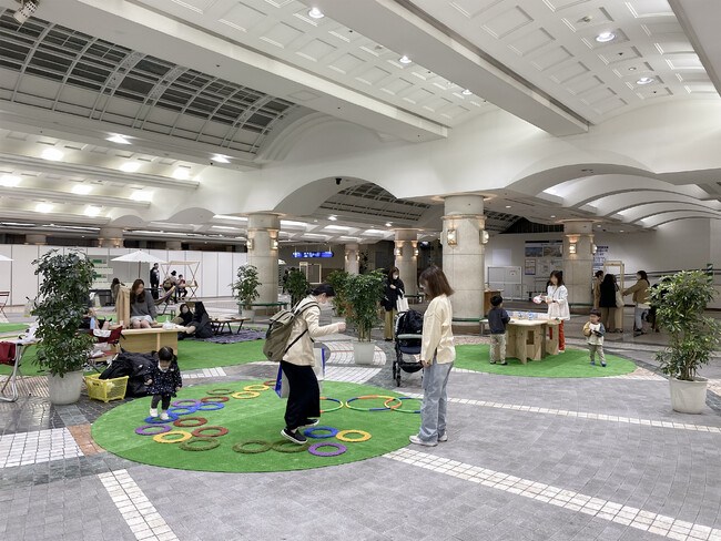 広島南口地下広場での社会実験（2023年3月）