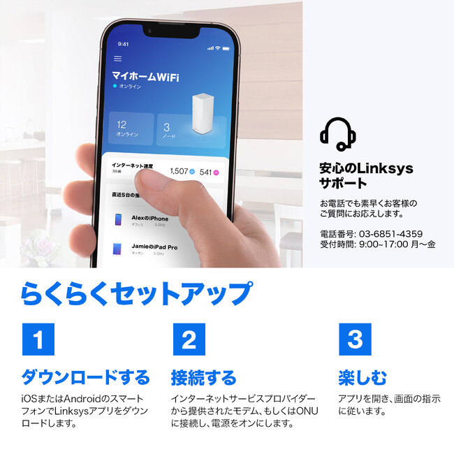 Linksys(リンクシス)のApple HomeKit対応Velop AX4200トライバンド