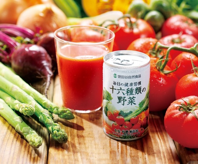 野菜ジュース通販商品で年売上1位を獲得 世田谷自然食品が販売する 十六種類の野菜 世田谷自然食品のプレスリリース