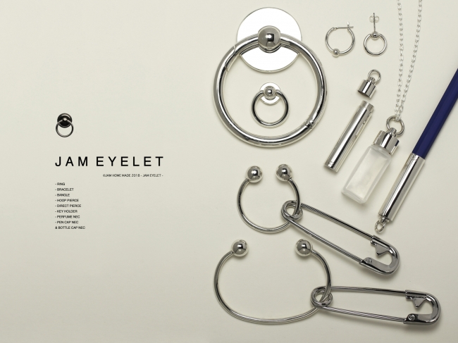 ブランド創立周年を迎え 代表的アイコンのハトメパーツをジュエリーにリプロダクト Jam Eyelet Jewelry Series 18年2月10日 土 新発売 株式会社 Jam Home Madeのプレスリリース