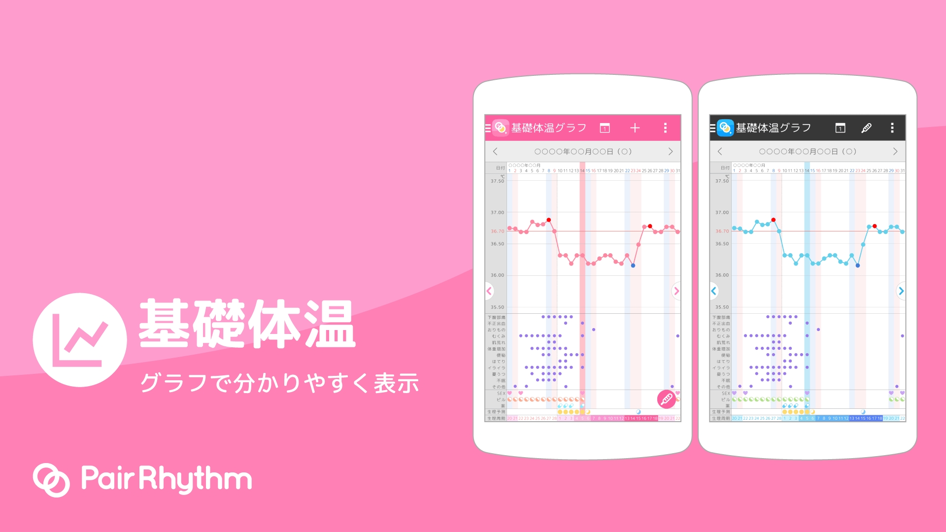 カップル 夫婦で使えるスマートフォン向けペアアプリ ペアリズム がデータ共有機能を強化 基礎体温 体調症状をパートナーのアプリと同期できる新機能を追加 Pino Associates Inc のプレスリリース