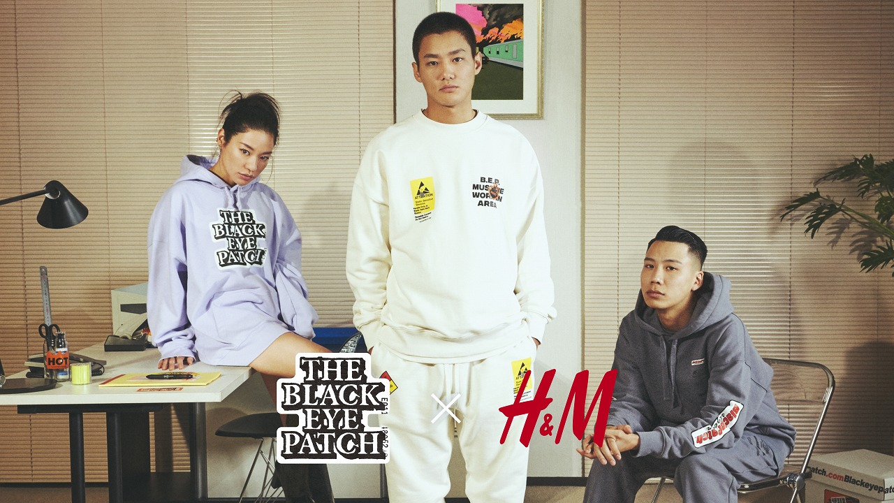 美品】THE BLACK EYE PATCH × H&M トレーナー 白 XS-