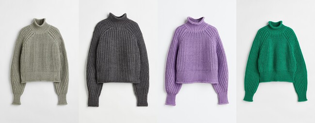 H&Mレディース最新秋冬アイテム チャンキーニットセーター 各¥2,999 H&Mレディース最新秋冬アイテム チャンキーニットセーター 各¥2,999