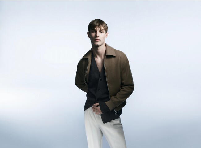 H&M メンズ AW2023コレクション レギュラーフィットウールブレンドジャケット￥6,999