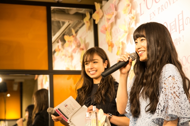 Miwaさんがロクシタン新宿店に登場 チェリーブロッサム誕生10周年イベント ロクシタンジャポン株式会社のプレスリリース